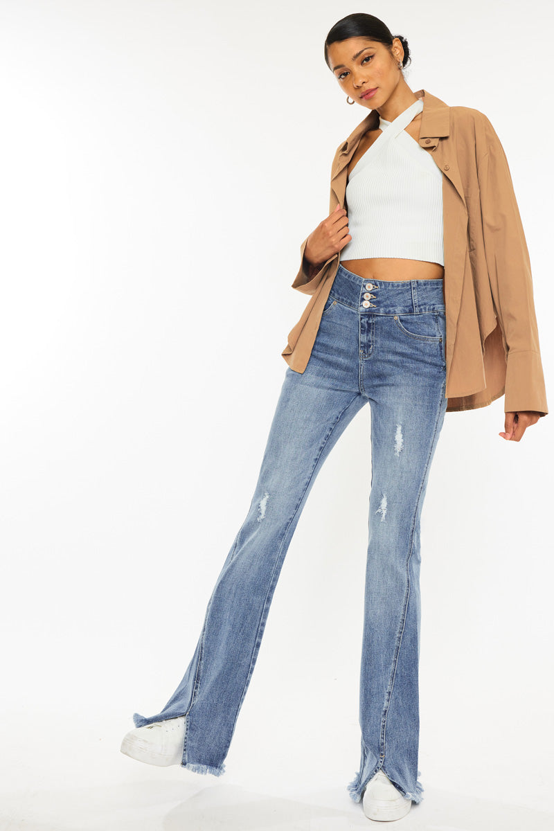 Amayah High Rise Super Flare Jeans – Official Kancan USA