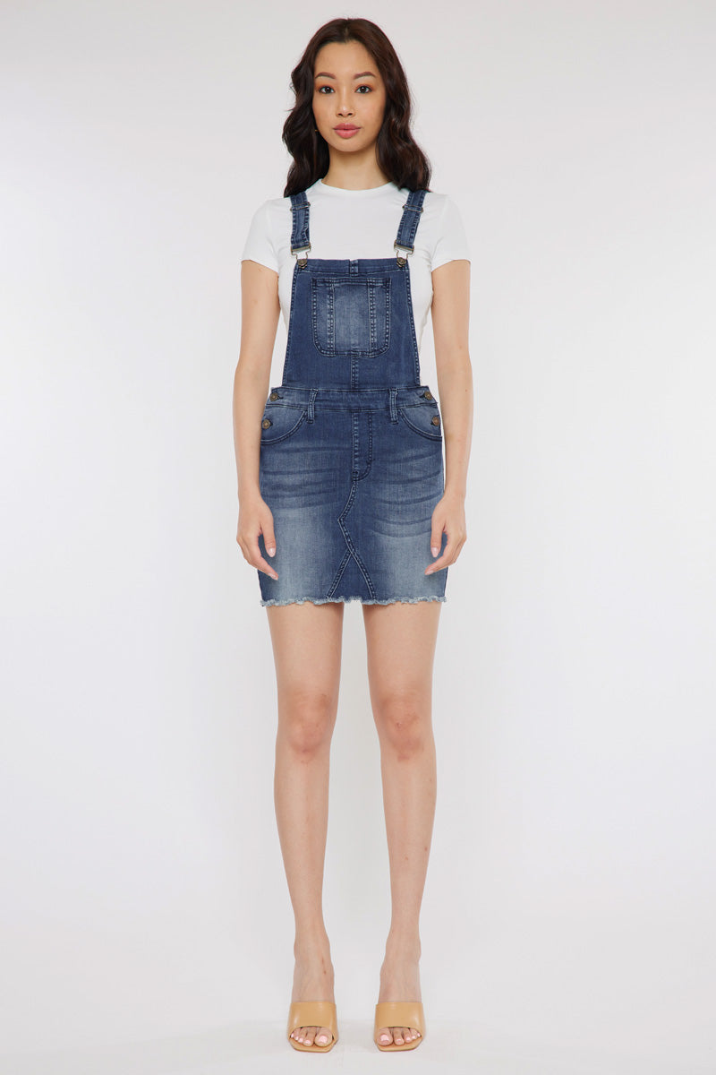 Kancan Lala Overall Skirt Medium Wash L