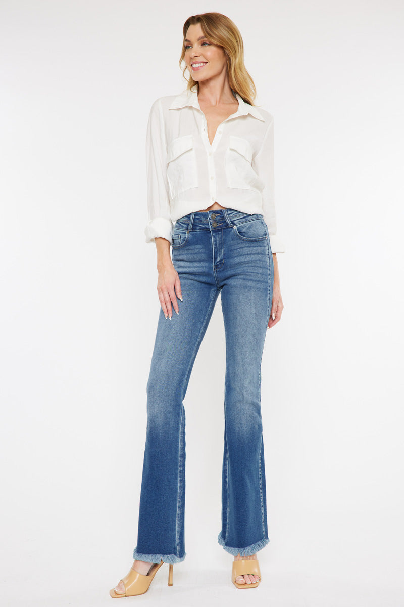 Kara High Rise Flare Jeans – Official Kancan USA