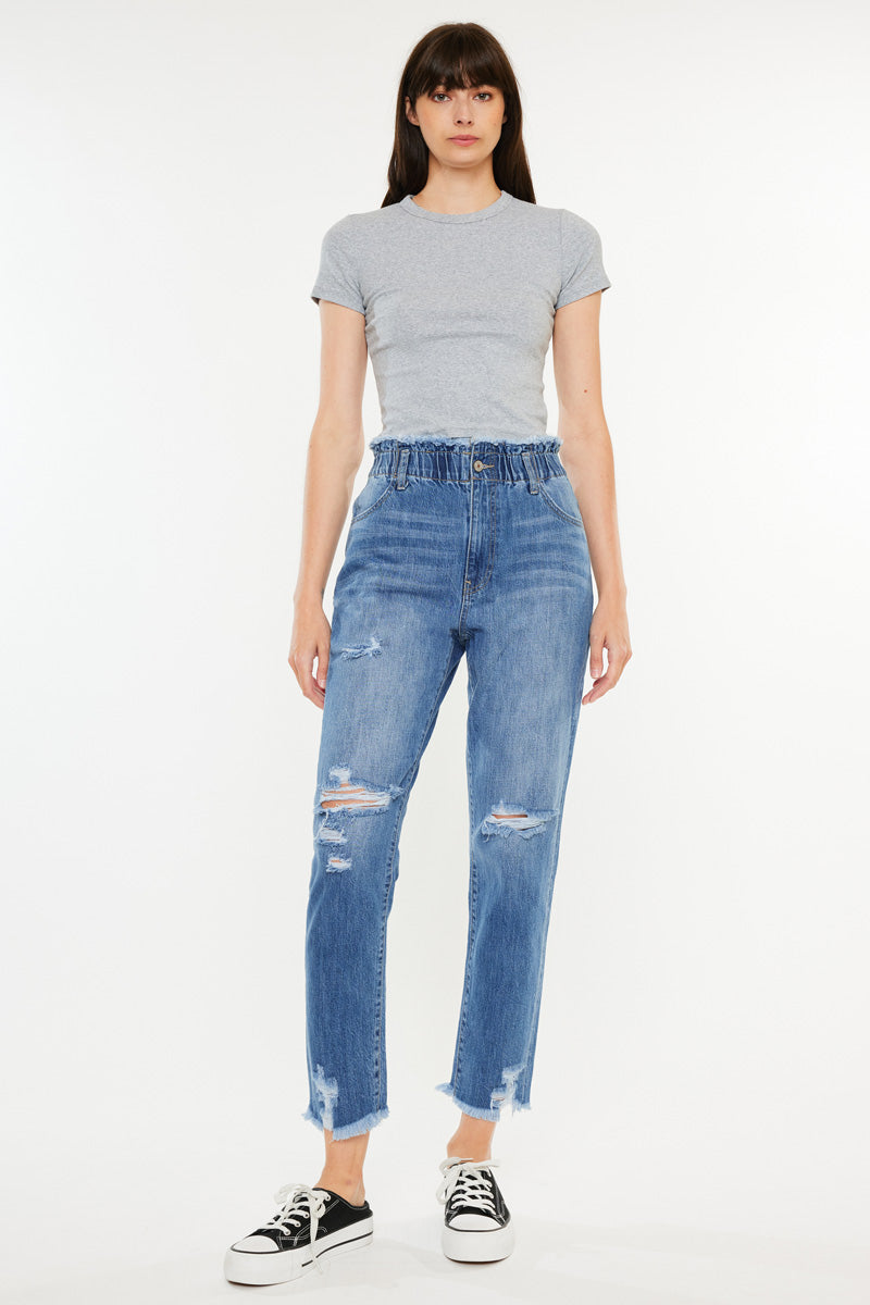 Paperbag shops waist skinny pants