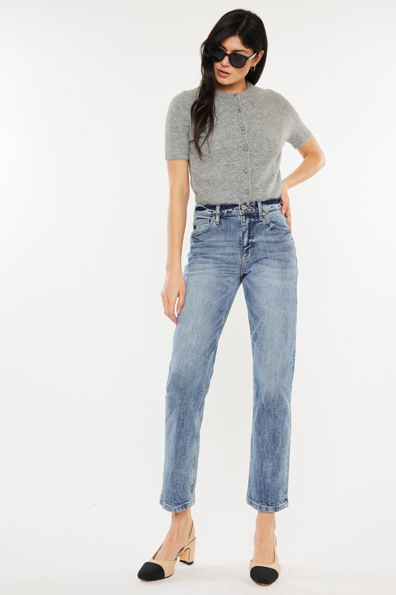 High rise slim shops fit jeans