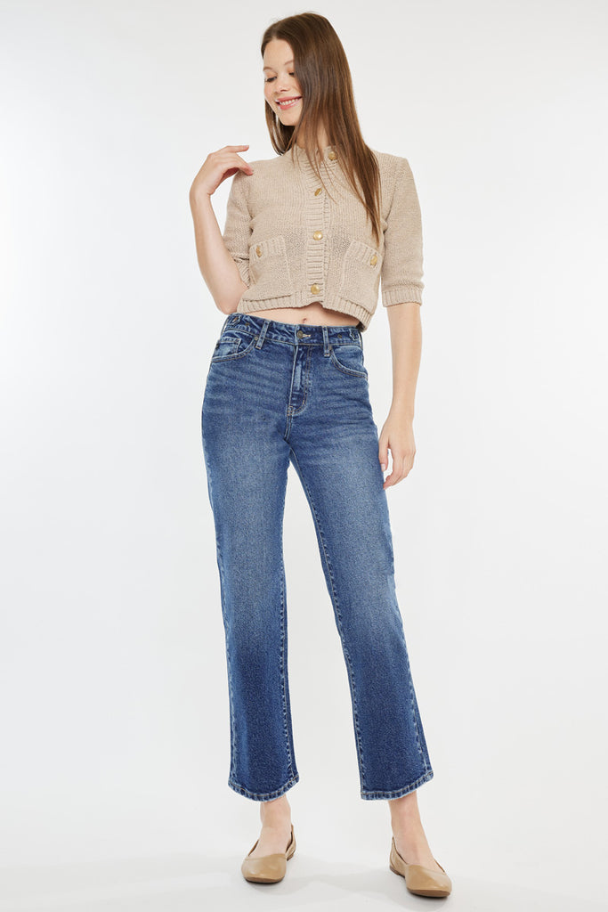 Ashley High Rise True Straight Jeans - Official Kancan USA