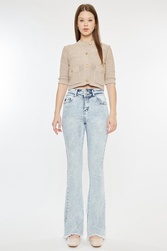 Kara High Rise Flare Jeans - Official Kancan USA