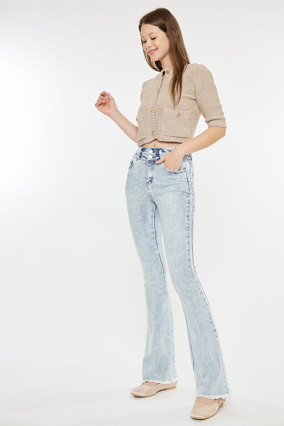 Kara High Rise Flare Jeans - Official Kancan USA