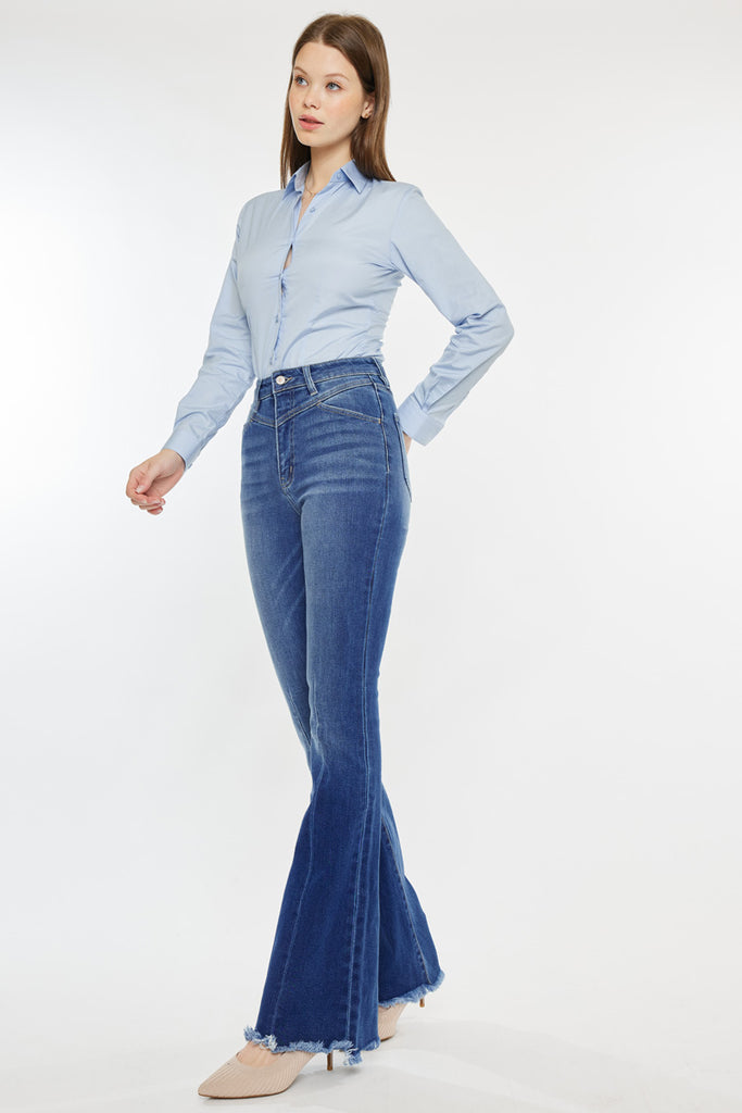 Ashton High Rise Flare Jeans - Official Kancan USA