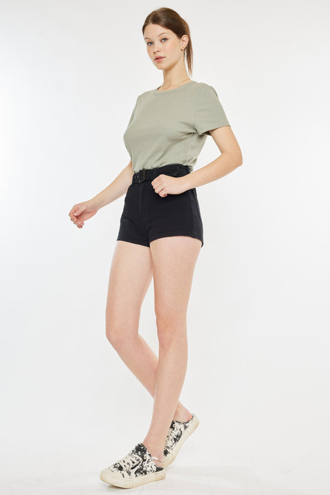 Abby High Rise Belted Shorts - Official Kancan USA