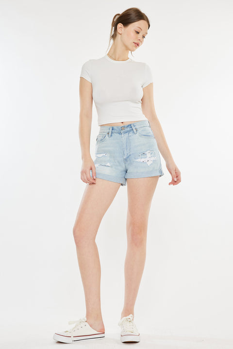 Daisy High Rise Mom Shorts - Official Kancan USA