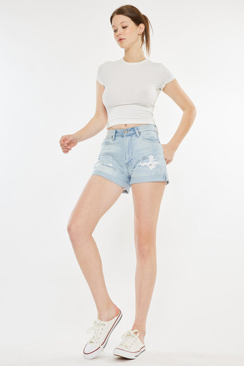 Daisy High Rise Mom Shorts - Official Kancan USA