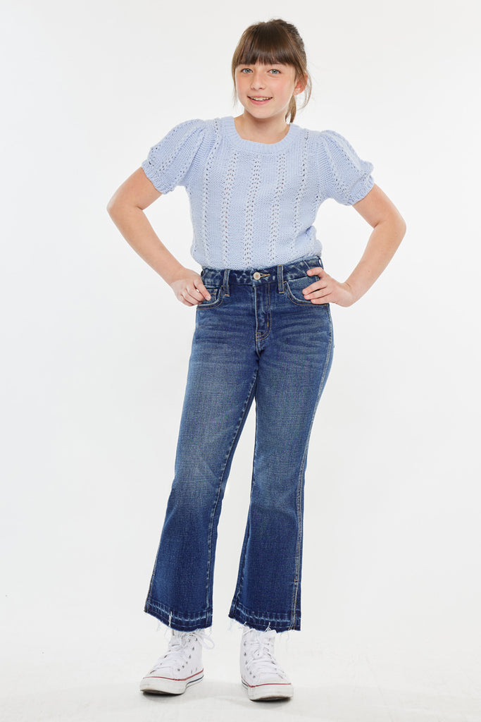 Liza High Rise Kids Cropped Flare - Official Kancan USA