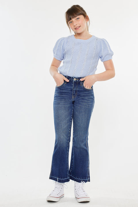 Liza High Rise Kids Cropped Flare - Official Kancan USA