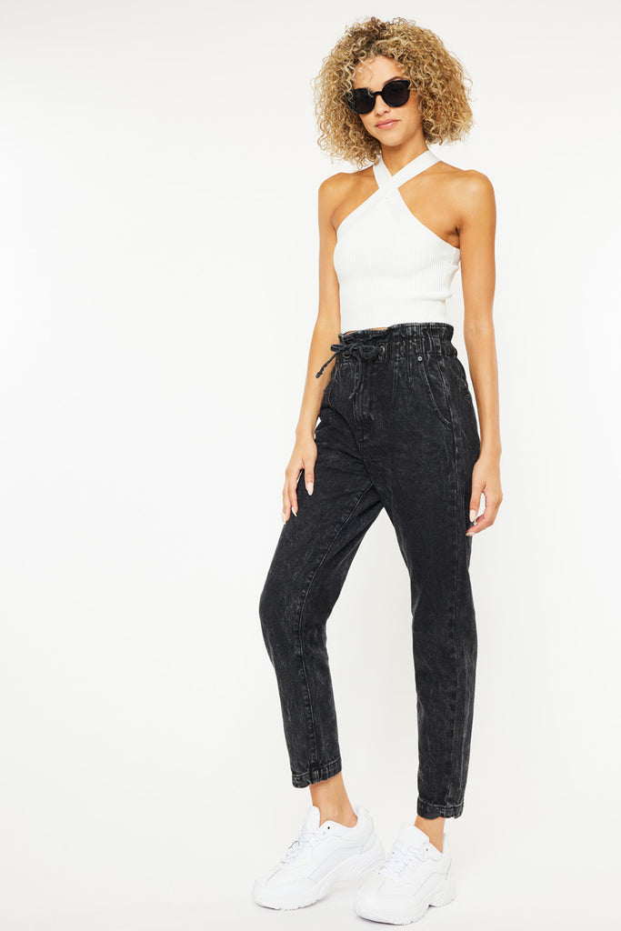 Rachelle Ultra High Rise Paperbag Mom Jeans - Official Kancan USA