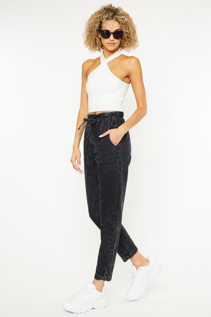 Rachelle Ultra High Rise Paperbag Mom Jeans - Official Kancan USA