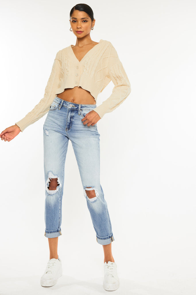 Milan High Rise Mom Jeans - Official Kancan USA