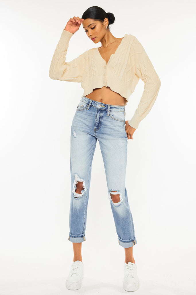 Milan High Rise Mom Jeans - Official Kancan USA