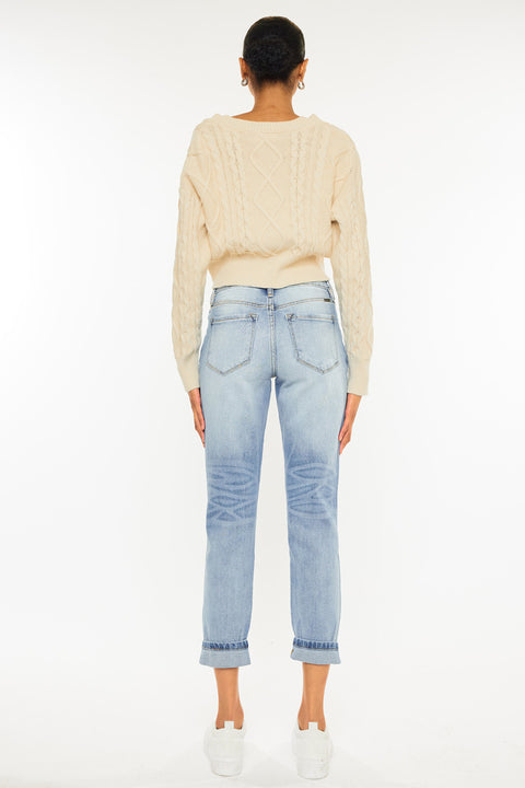 Milan High Rise Mom Jeans - Official Kancan USA