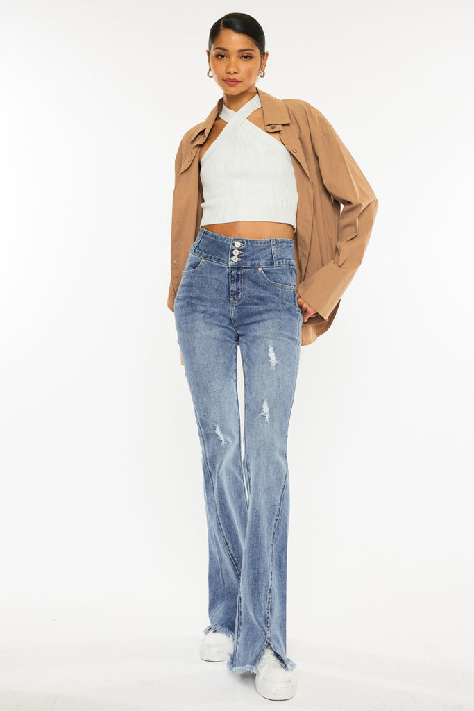 Miranda Ultra High Rise Flare Jeans - Official Kancan USA