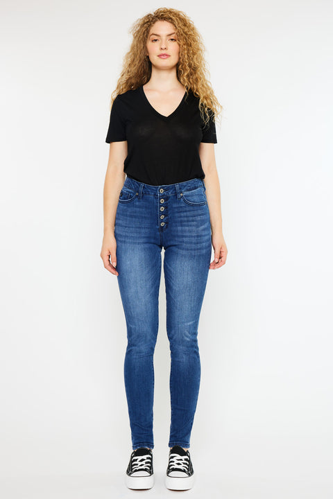 Candice High Rise Super Skinny Jeans - Curvy - Official Kancan USA