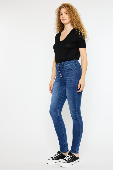 Candice High Rise Super Skinny Jeans - Curvy - Official Kancan USA