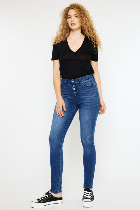 Candice High Rise Super Skinny Jeans - Curvy - Official Kancan USA