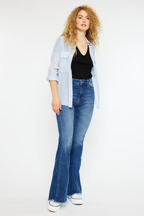 Annika High Rise Flare Jeans - Curvy - Official Kancan USA