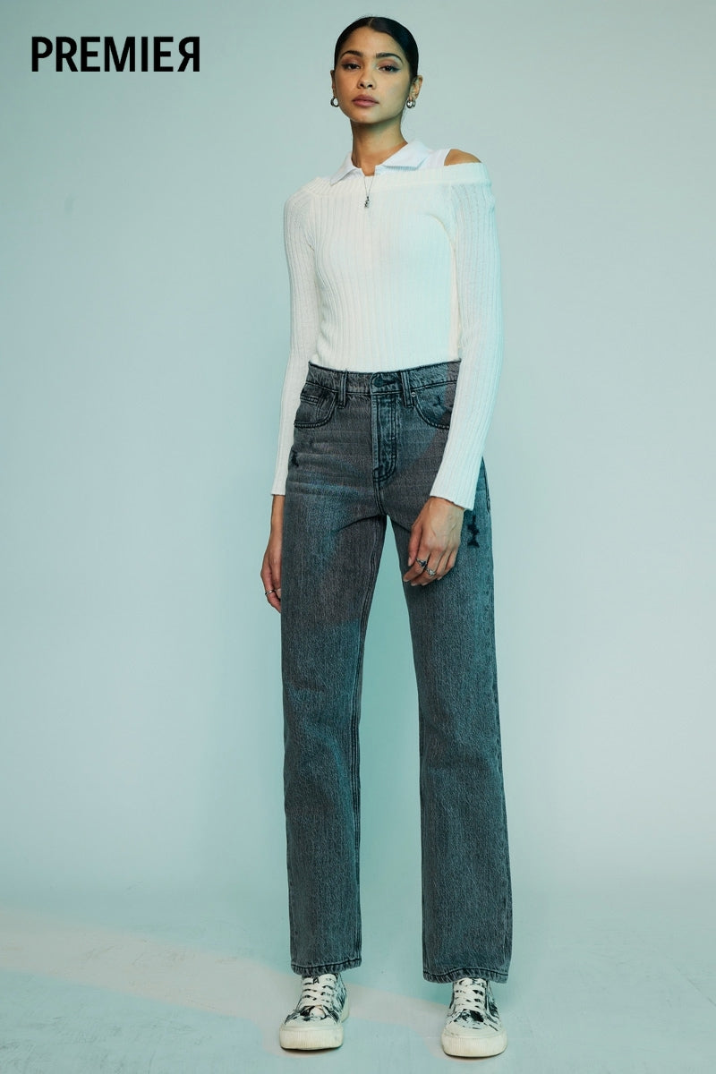 Buy Own. Mid Blue Ultra High Rise Skinny Jeans from Next Luxembourg
