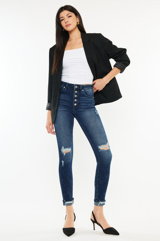 Canary High Rise Ankle Skinny - Official Kancan USA