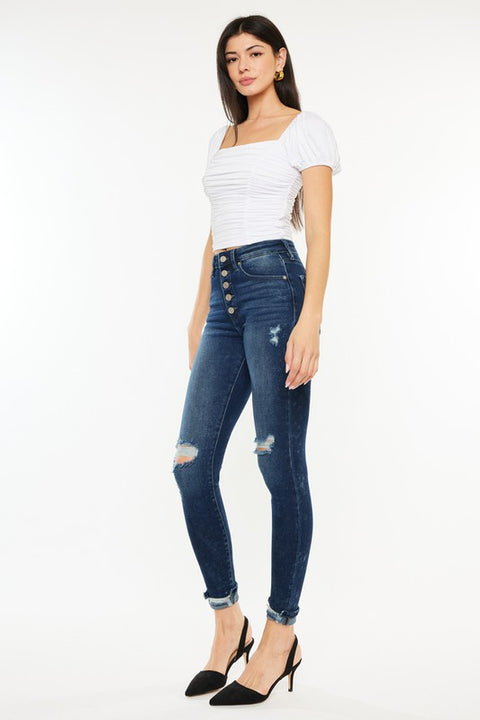 Canary High Rise Ankle Skinny - Official Kancan USA