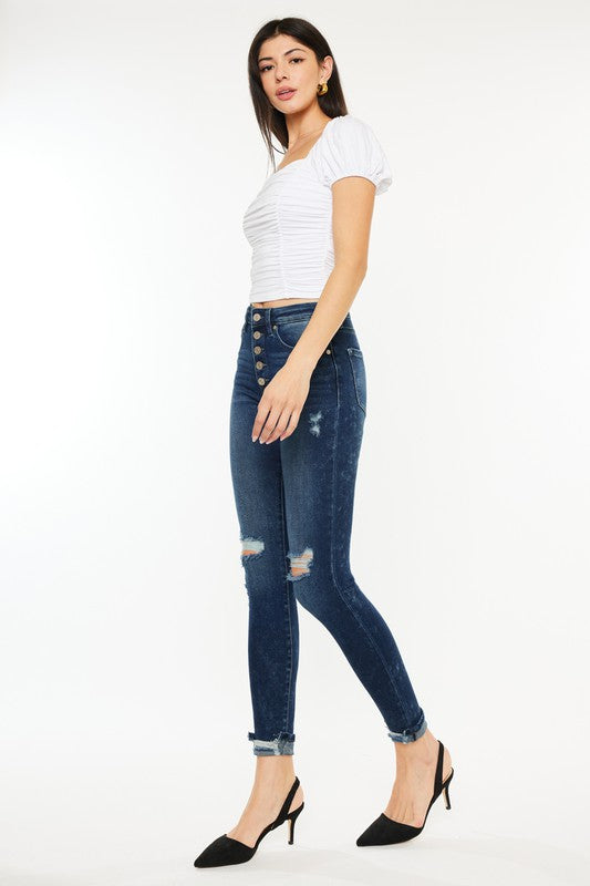 Canary High Rise Ankle Skinny - Official Kancan USA