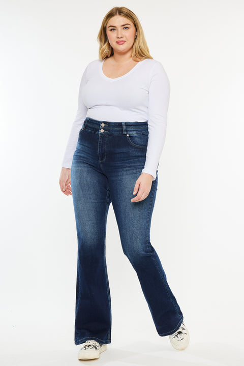 Samaria High Rise Skinny Bootcut Jeans (Plus Size) - Official Kancan USA