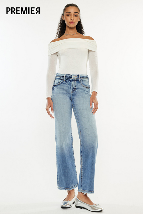 Veronica Premier High Rise Slim Wide Leg Jeans - Official Kancan USA