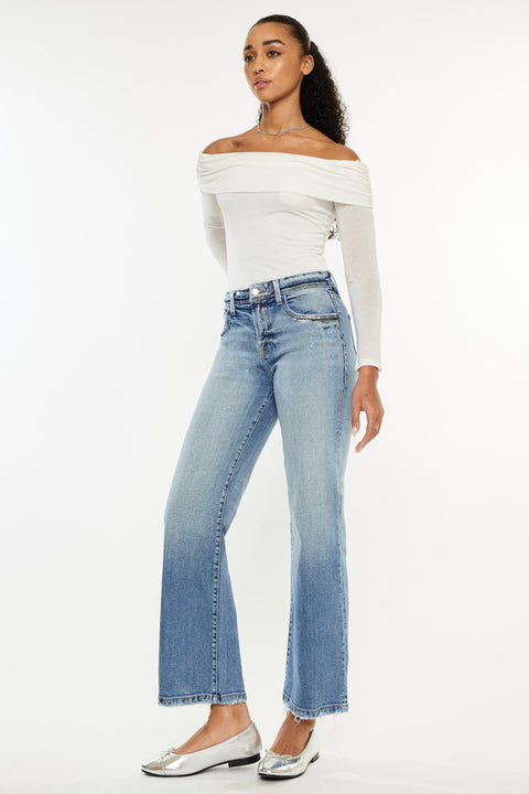 Veronica Premier High Rise Slim Wide Leg Jeans - Official Kancan USA