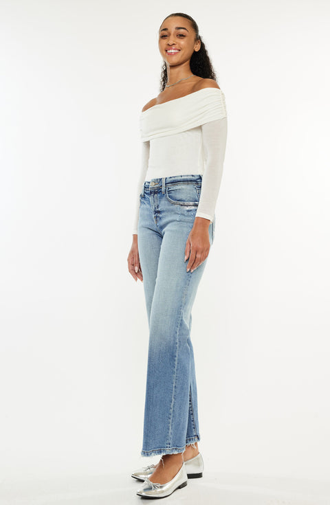 Veronica Premier High Rise Slim Wide Leg Jeans - Official Kancan USA