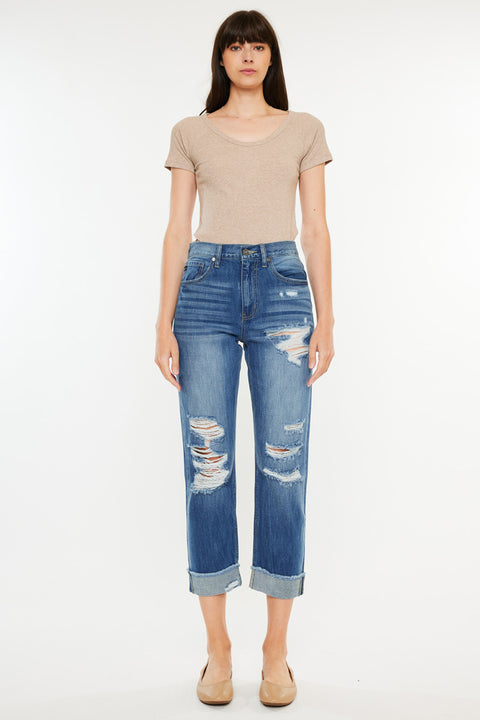 Eloise High Rise Straight Leg Jeans - Official Kancan USA