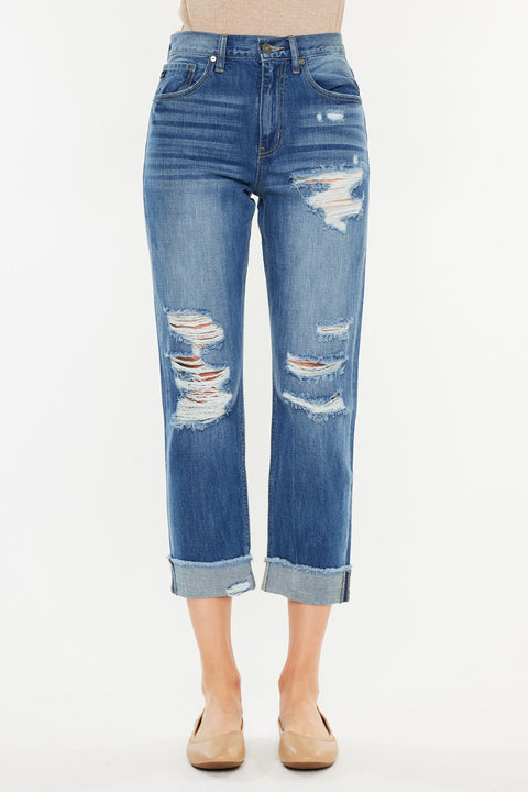 Eloise High Rise Straight Leg Jeans - Official Kancan USA