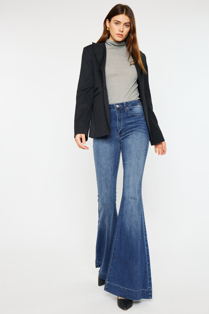 Braelynn High Rise Super Flare Jeans - Official Kancan USA