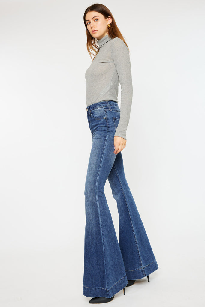 Braelynn High Rise Super Flare Jeans - Official Kancan USA