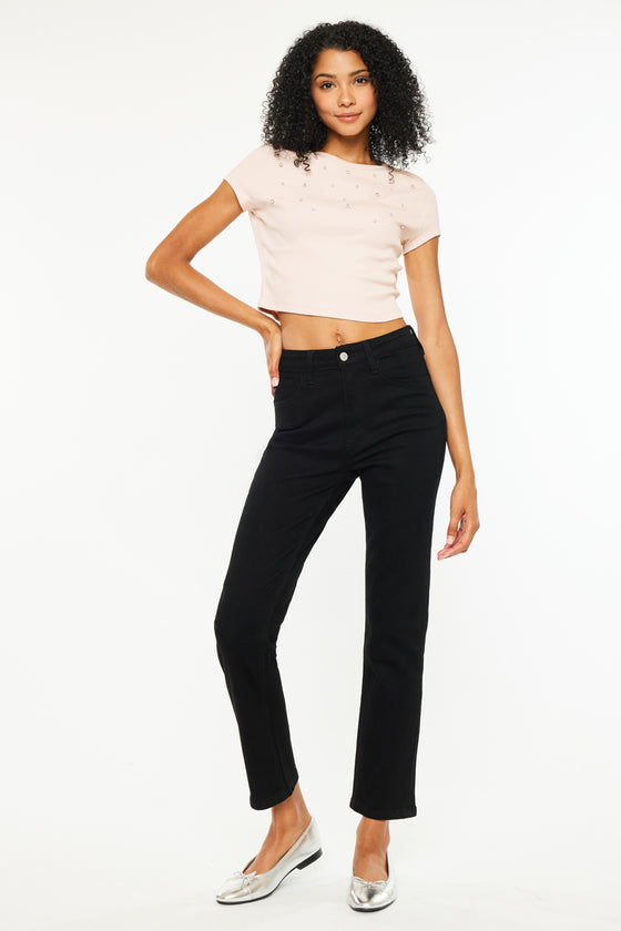 Estelle High Rise Slim Straight Leg Jeans