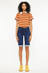 Blanco Mid Rise Bermuda Shorts