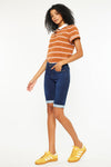 Blanco Mid Rise Bermuda Shorts