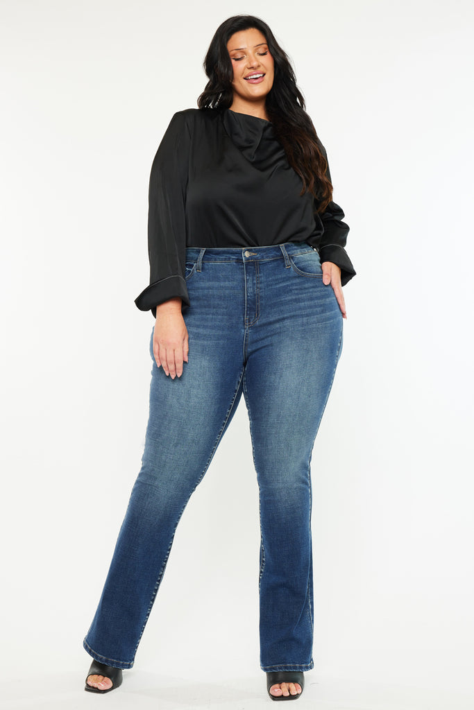 Tiffany High Rise Skinny Bootcut Jeans (Plus Size)