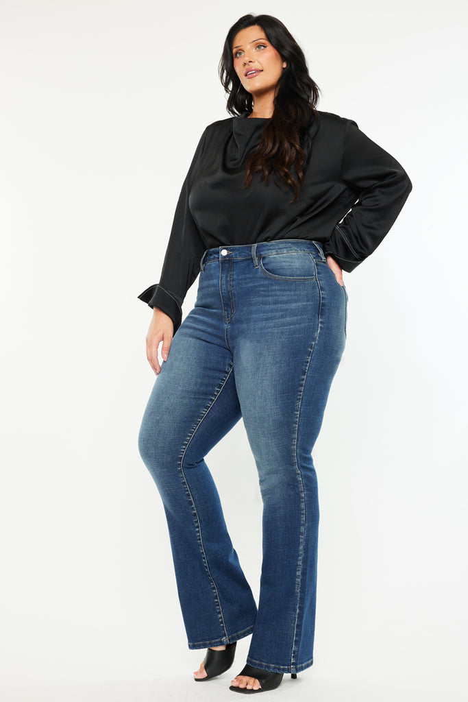 Tiffany High Rise Skinny Bootcut Jeans (Plus Size)