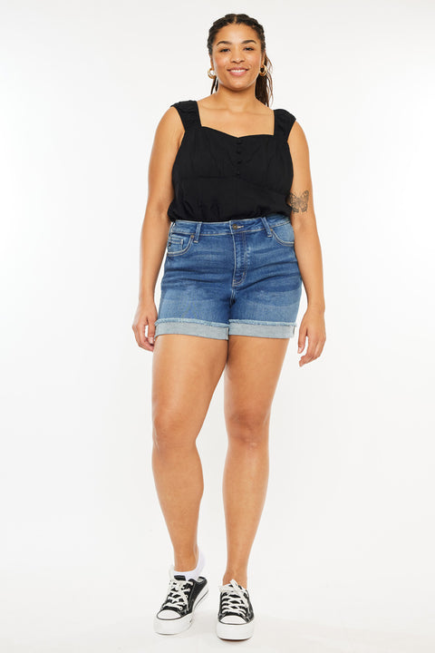 Sunny High Rise Shorts (Plus Size) - Official Kancan USA