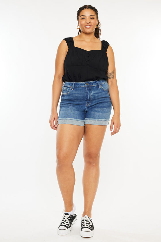 Sunny High Rise Shorts (Plus Size) - Official Kancan USA