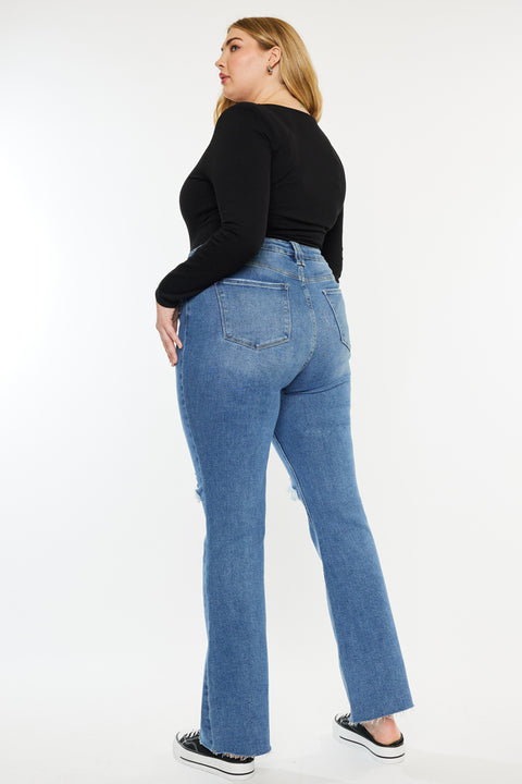 Sunflower High Rise Bootcut Jeans ( Plus Size) - Official Kancan USA