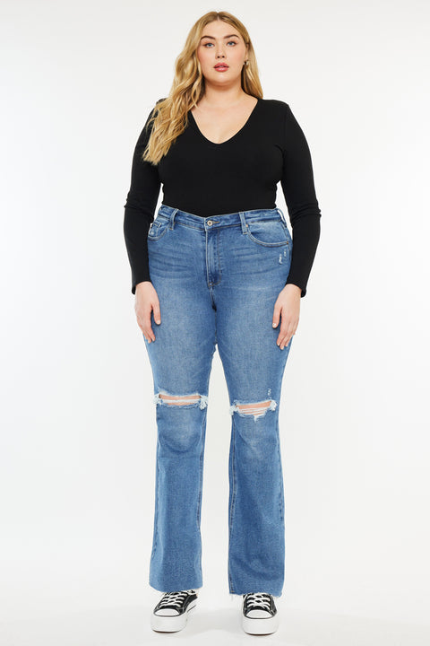 Sunflower High Rise Bootcut Jeans ( Plus Size) - Official Kancan USA