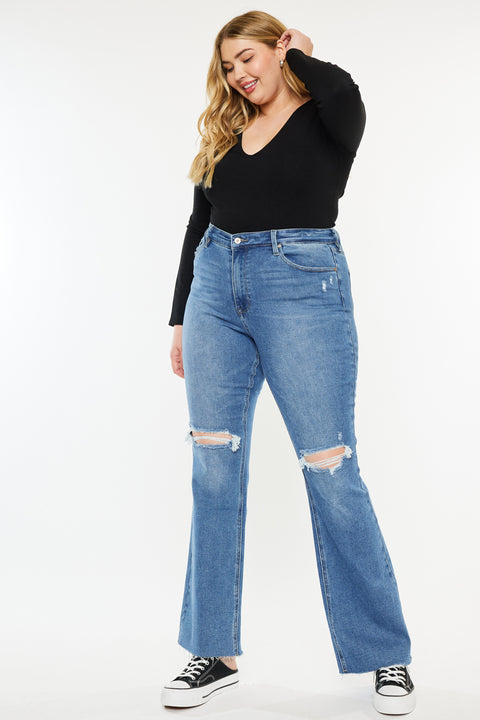 Sunflower High Rise Bootcut Jeans ( Plus Size) - Official Kancan USA