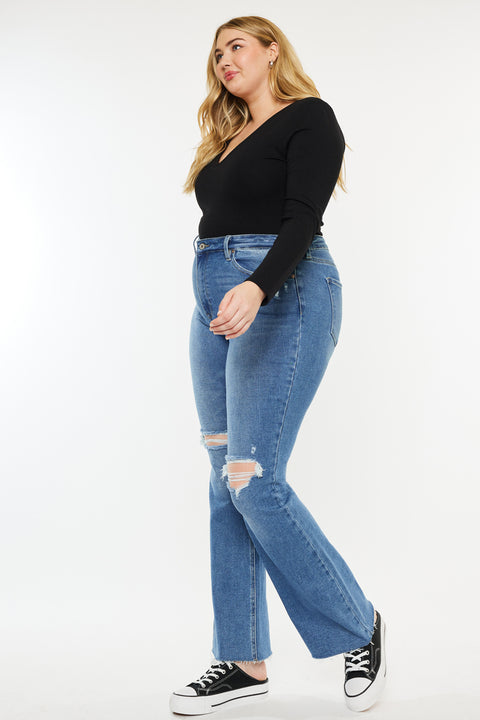 Sunflower High Rise Bootcut Jeans ( Plus Size) - Official Kancan USA