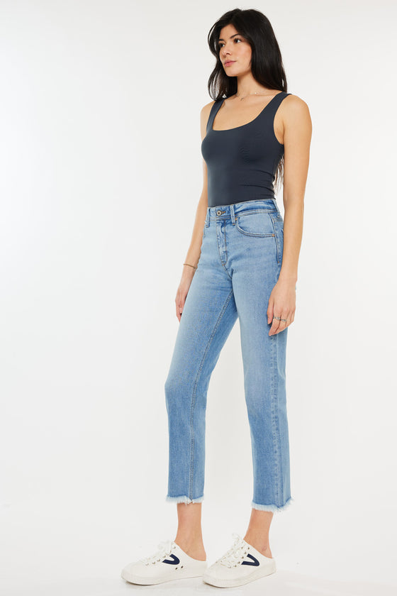 Nancy High Rise Slim Straight Leg Jeans - Official Kancan USA