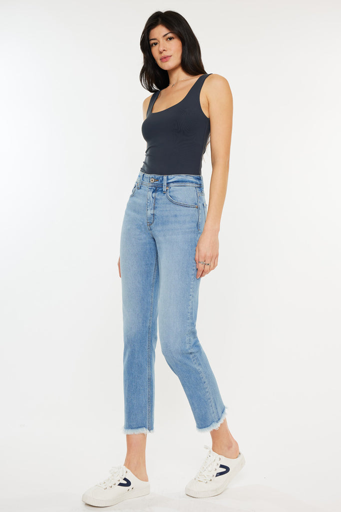 Nancy High Rise Slim Straight Leg Jeans - Official Kancan USA