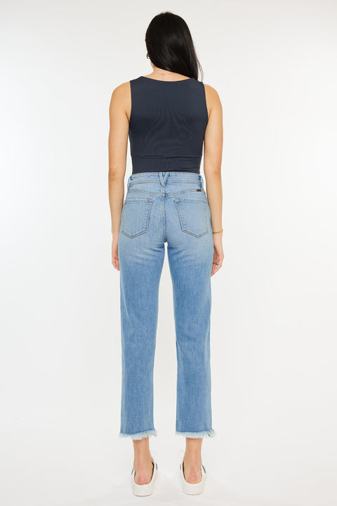 Nancy High Rise Slim Straight Leg Jeans - Official Kancan USA